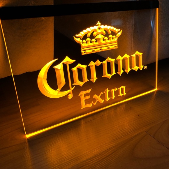 CORONA EXTRA LED NEON GOLD LIGHT SIGN 8x12 - Picture 3 of 3